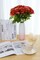 12 Pcs Burnt Orange Artificial Roses with Long Stem, Silk Fake Rose Bouquet for Wedding, Bridal Shower, Home and Party Table Centerpiece Floral Arrangement Decoration